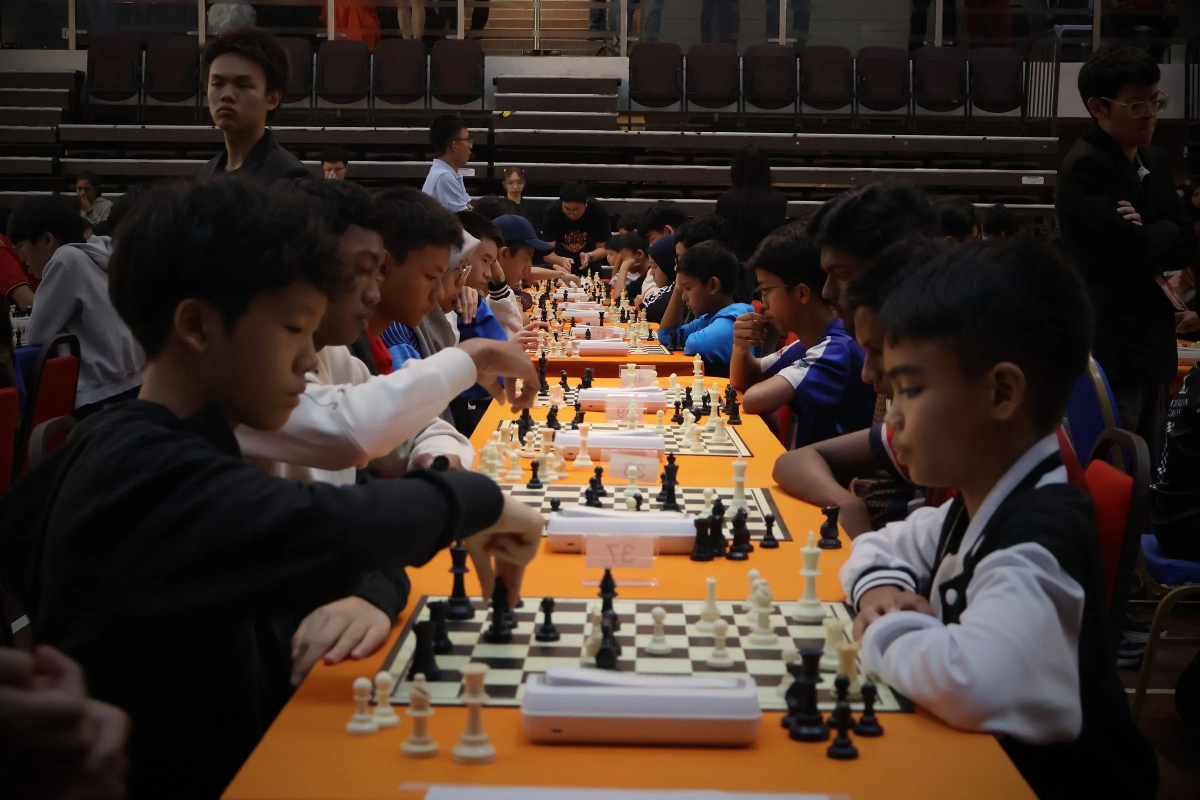 Background Image (Chess players in hall)